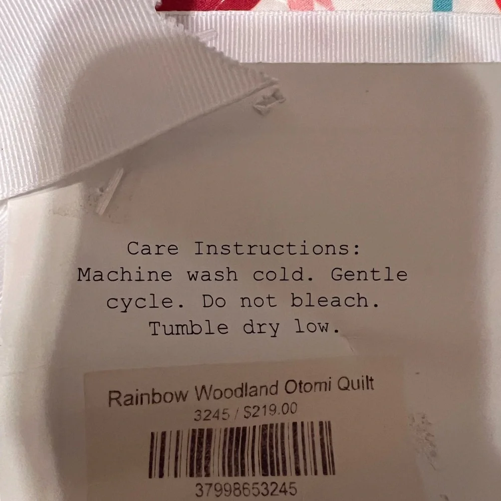 Rainbow Woodland Quilted Comforter - Multicolor Floral & Bird Print & 2 pillows!